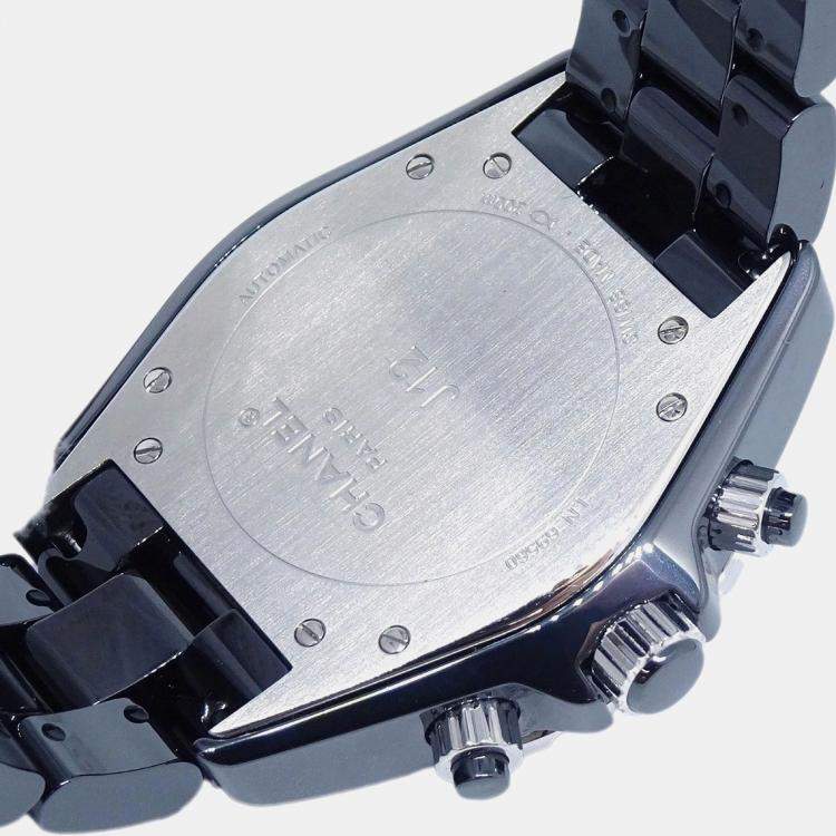 Pre Owned Chanel J12 H0940 Automatic Black Stainless Steel Ceramic Men's Wristwatch 42 mm