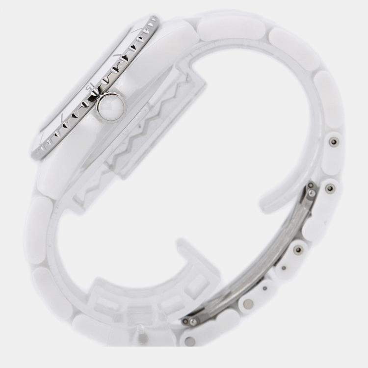 Pre Owned Chanel J12 H5705 Automatic White Ceramic Men's Wristwatch 38 mm