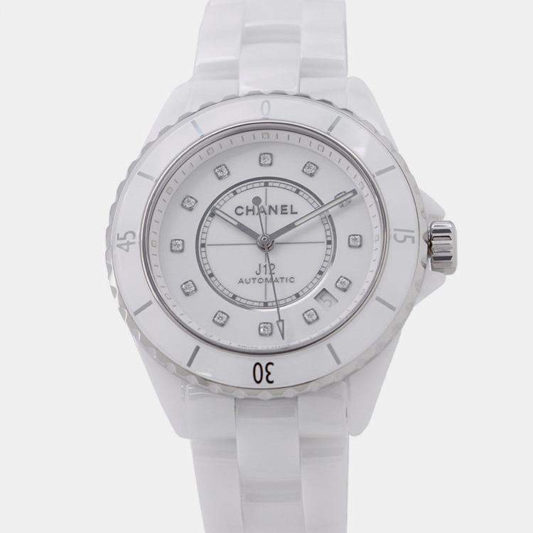 Pre Owned Chanel J12 H5705 Automatic White Ceramic Men's Wristwatch 38 mm