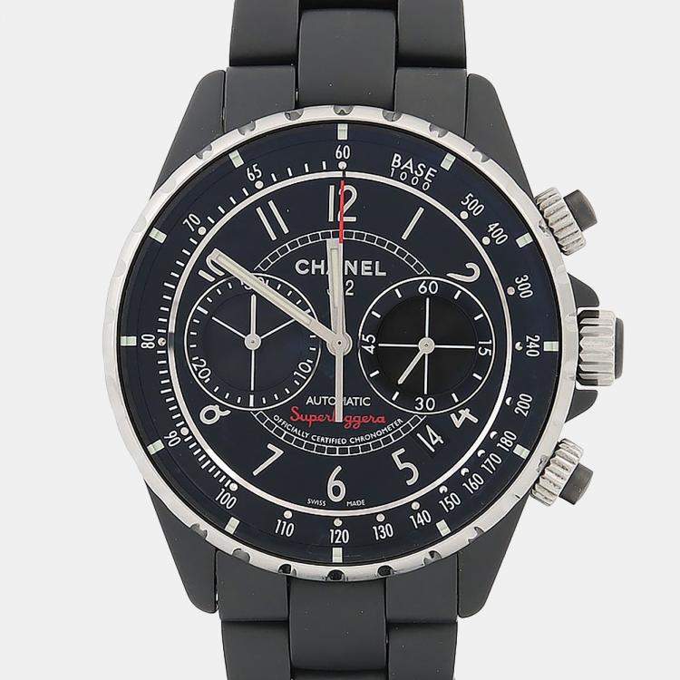 Pre Owned ساعة يد رجالية شانيل J12 سوبرليجيرا أوتوماتيكية سيراميك ستانلس ستيل 41.5 مم