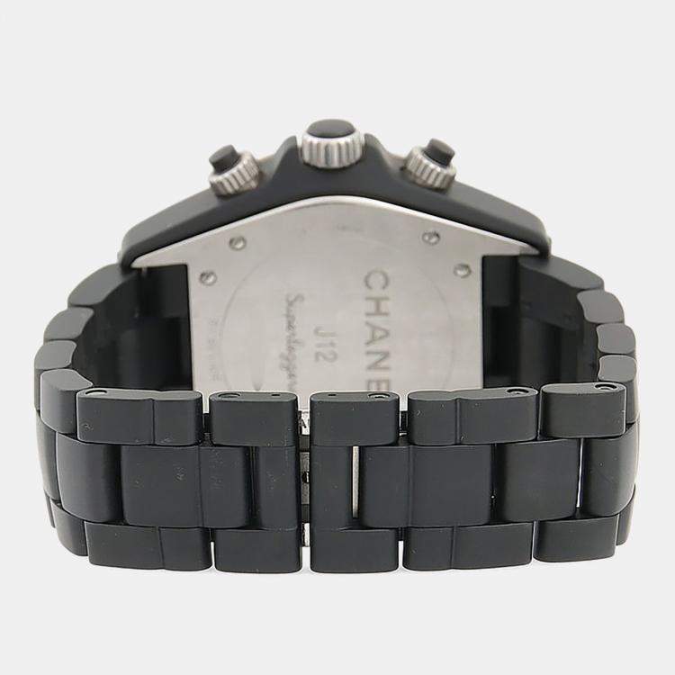 Pre Owned ساعة يد رجالية شانيل J12 سوبرليجيرا أوتوماتيكية سيراميك ستانلس ستيل 41.5 مم