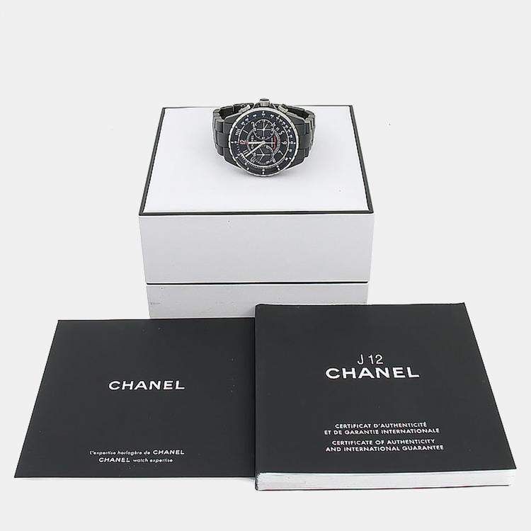 Pre Owned ساعة يد رجالية شانيل J12 سوبرليجيرا أوتوماتيكية سيراميك ستانلس ستيل 41.5 مم