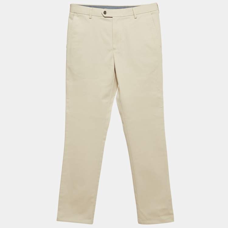 مملوكة مسبقًا Charles Tyrwhitt Beige Gabardine Extra Slim Fit Trousers S