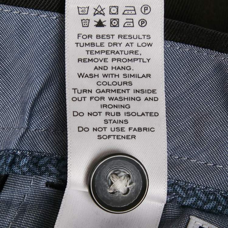 Pre Owned Charles Tyrwhitt Black Gabardine Extra Slim Fit Trousers S