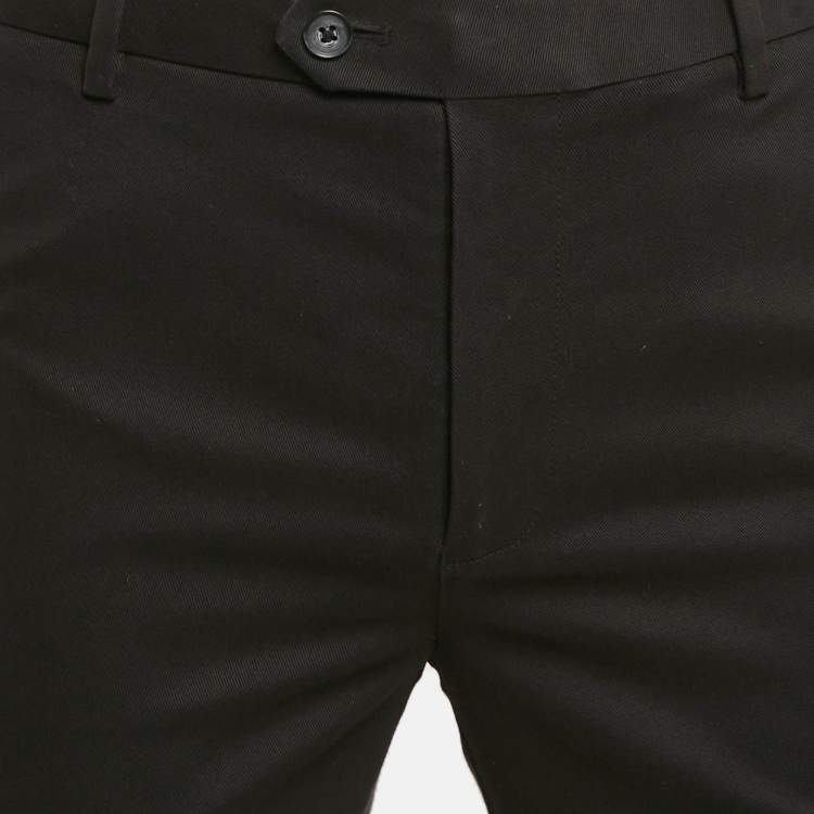 Pre Owned Charles Tyrwhitt Black Gabardine Extra Slim Fit Trousers S