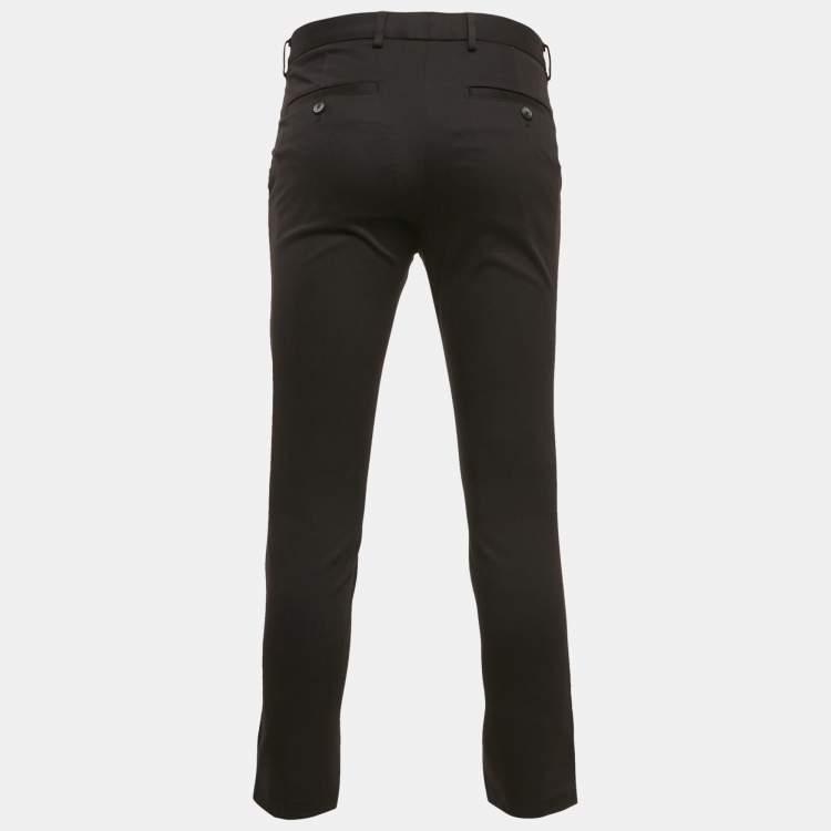 Pre Owned Charles Tyrwhitt Black Gabardine Extra Slim Fit Trousers S