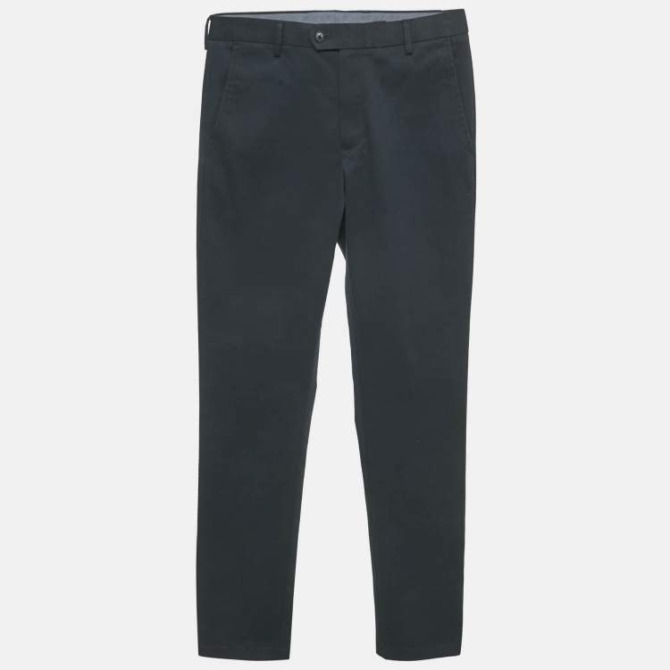 Pre Owned Charles Tyrwhitt Navy Blue Gabardine Formals Trousers S