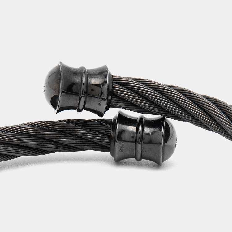 Pre Owned Charriol Alor Stainless Steel Gunmetal Tone Bracelet