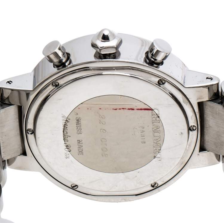Pre Owned Chaumet Black Stainless Steel Style De Chaumet Men's Wristwatch 40 mm