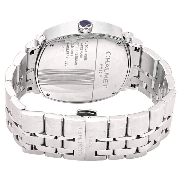Pre Owned Chaumet Blue Stainless Steel Dandy Big Date W11680-47C Men's Wristwatch 39 mm