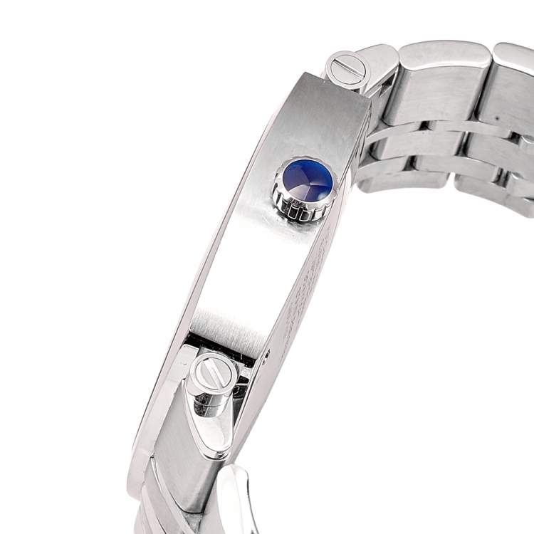 Pre Owned Chaumet Blue Stainless Steel Dandy Big Date W11680-47C Men's Wristwatch 39 mm