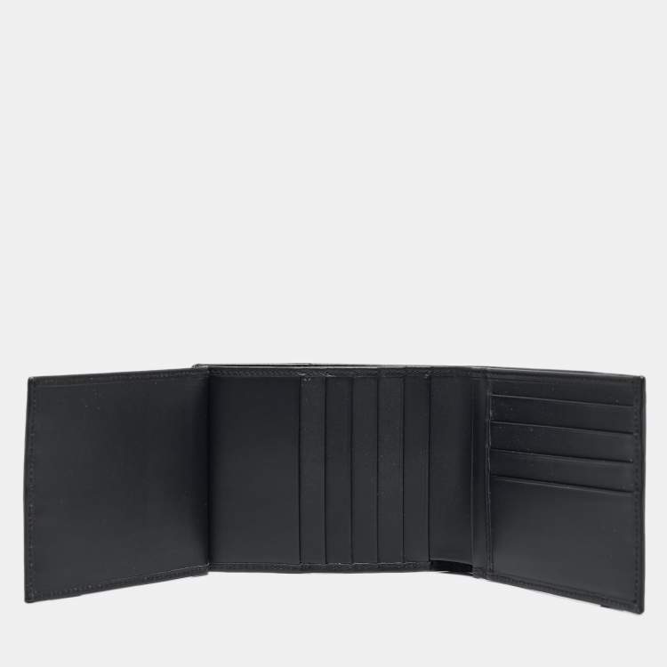Pre Owned Chopard Black/Yellow Perforated Leather Bifold Wallet