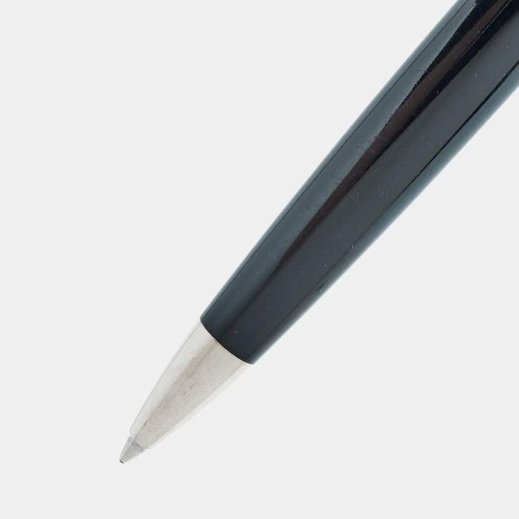 Pre Owned Chopard  Black Resin Silver Tone Ballpoint Pen