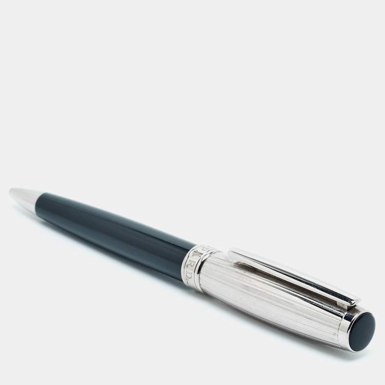 Pre Owned Chopard  Black Resin Silver Tone Ballpoint Pen