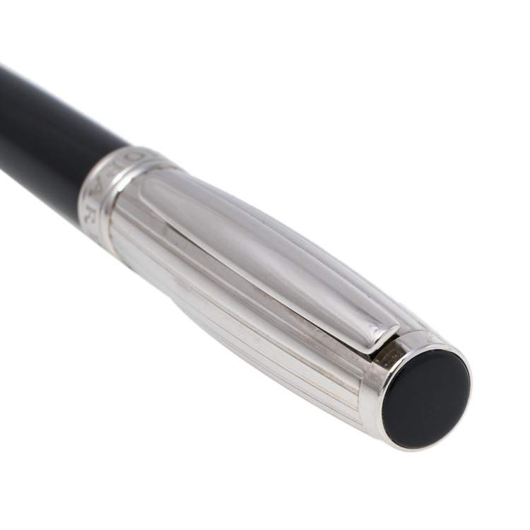 Pre Owned Chopard Allegro Black Resin Palladium Plated Ballpoint Pen