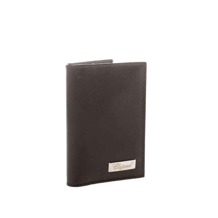 Pre Owned Chophard Dark Brown Leather Classic Bifold Wallet