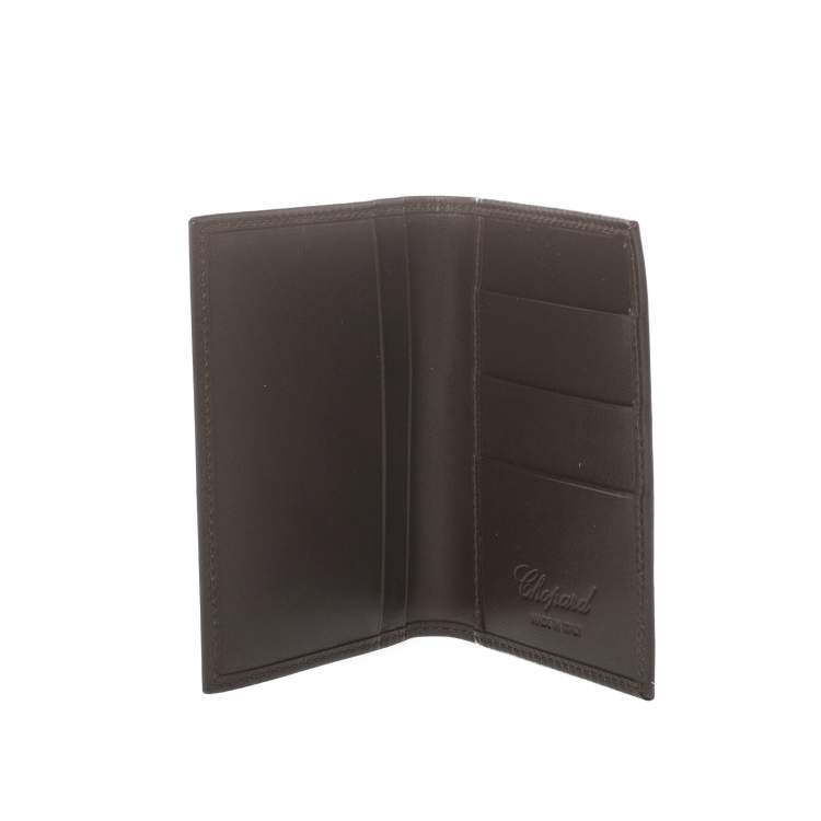 Pre Owned Chophard Dark Brown Leather Classic Bifold Wallet