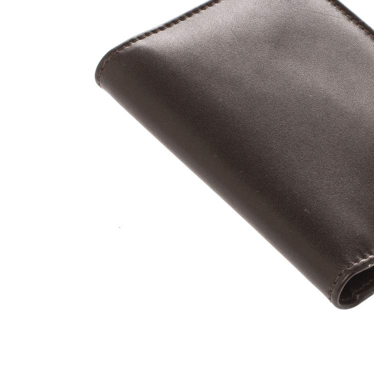Pre Owned Chophard Dark Brown Leather Classic Bifold Wallet