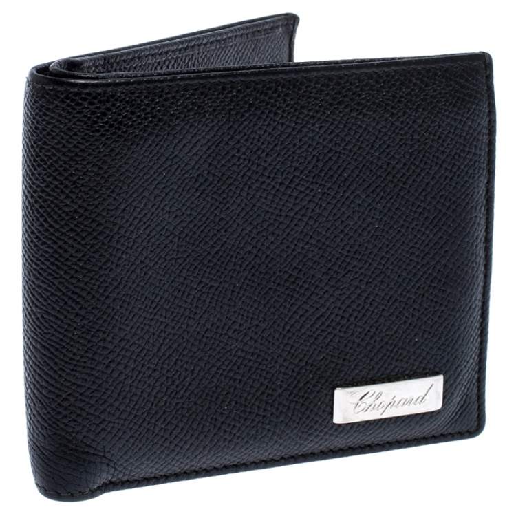 Pre Owned Chopard Black Leather Classic Bifold Wallet