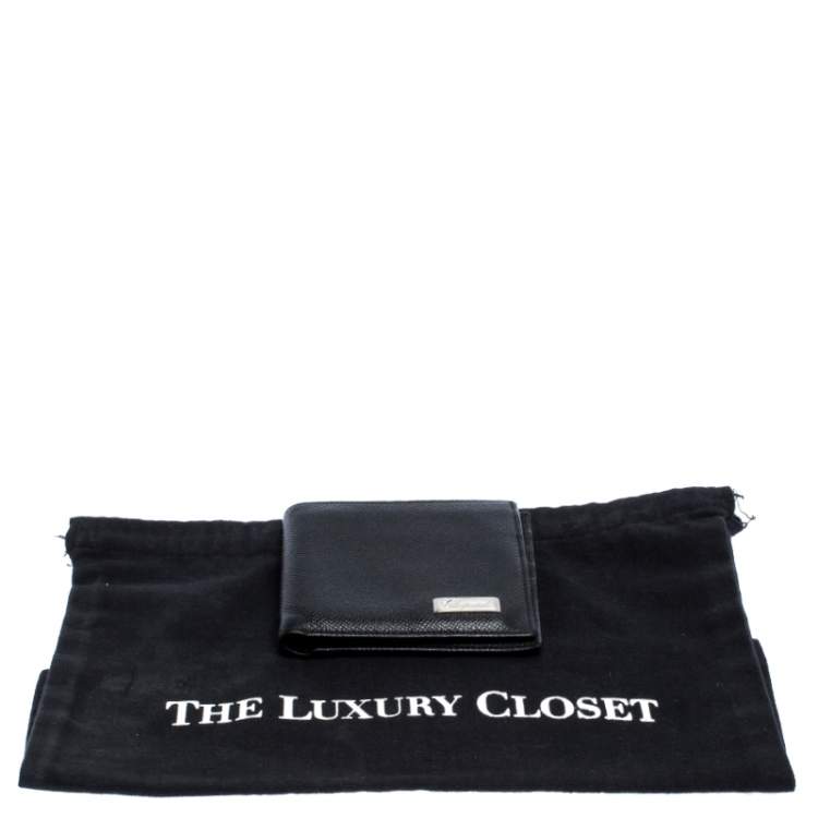 Pre Owned Chopard Black Leather Classic Bifold Wallet