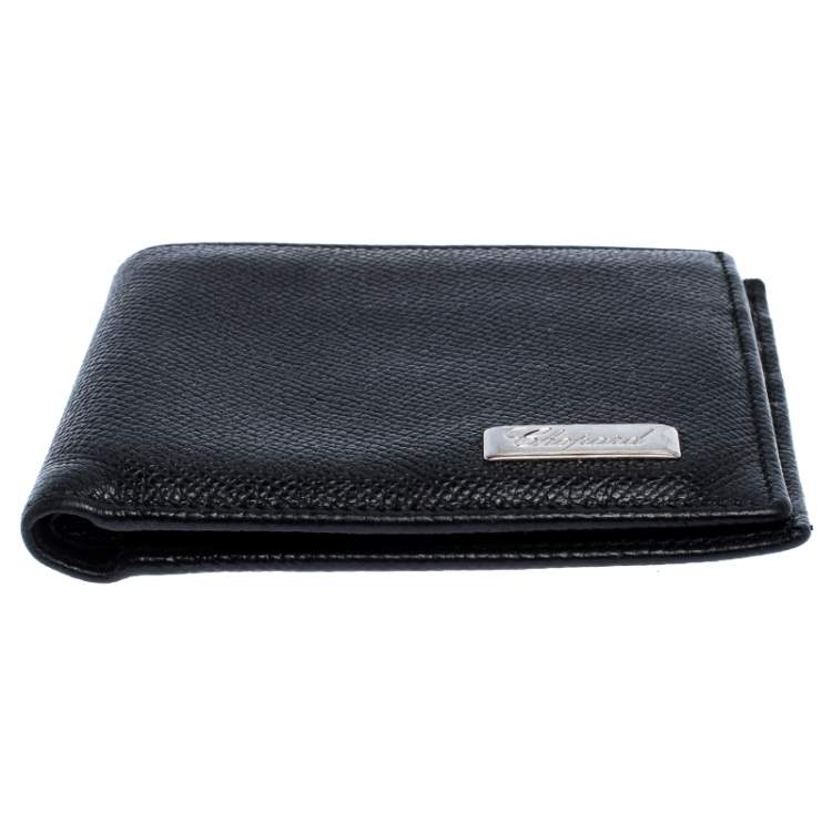 Pre Owned Chopard Black Leather Classic Bifold Wallet