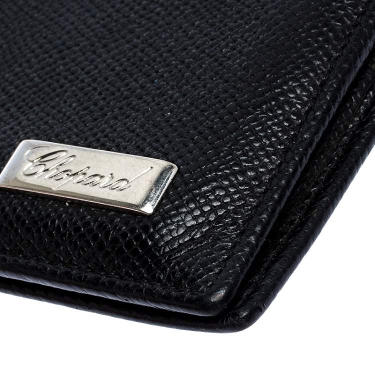 Pre Owned Chopard Black Leather Classic Bifold Wallet
