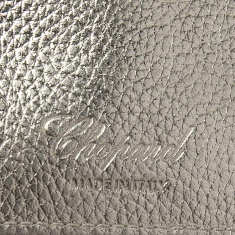 Pre Owned Chopard Gold Leather Happy Card Holder with Chain