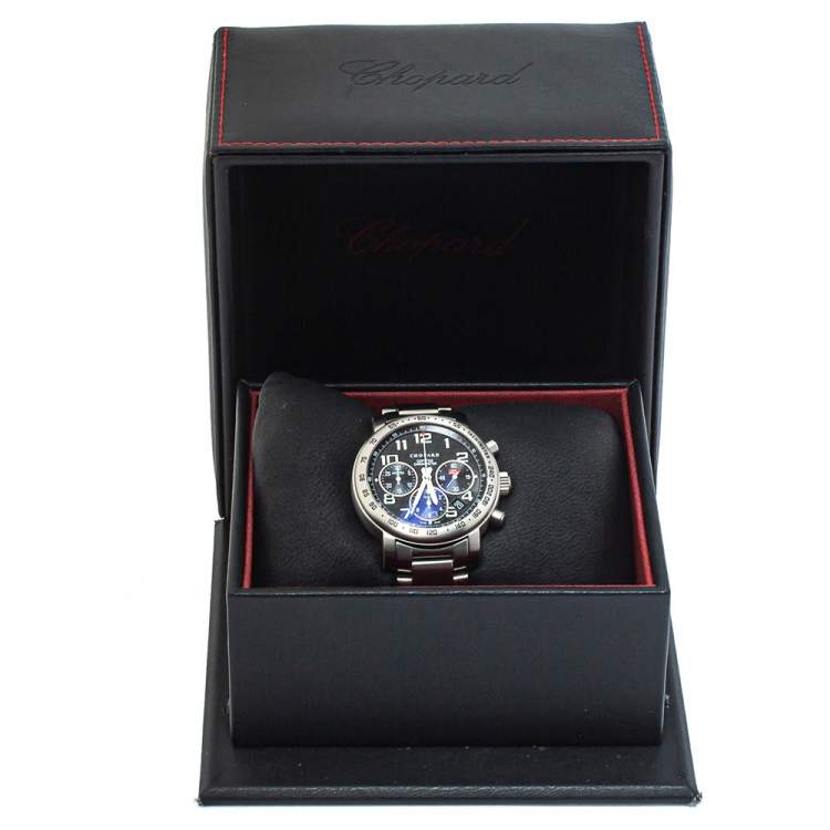 Pre Owned Chopard Black Titanium Mille Miglia Chronograph 15/8915 Men's Wristwatch 39 mm