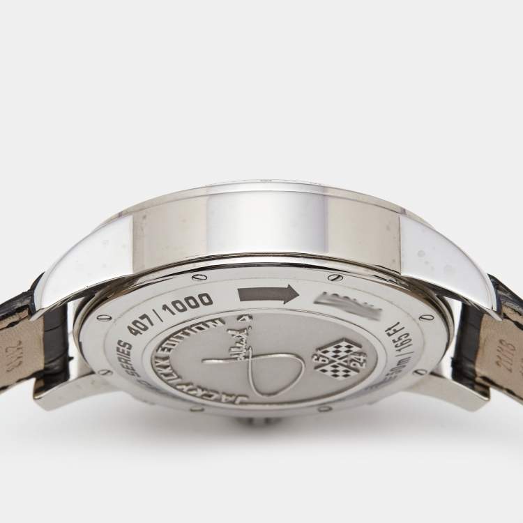 Pre Owned Chopard Silver Stainless Steel Alligator Mille Miglia Jacky Ickx Limited Edition 168998-3002 Men's Wristwatch 42 mm