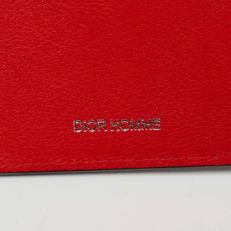 Pre Owned Dior Homme Black Leather Bifold Wallet