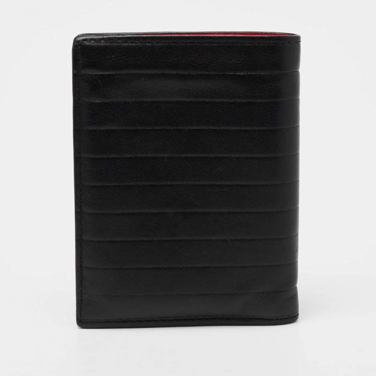 Pre Owned Dior Homme Black Leather Bifold Wallet