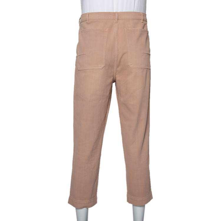 Pre Owned Christian Dior Pink Denim Capri Jeans M