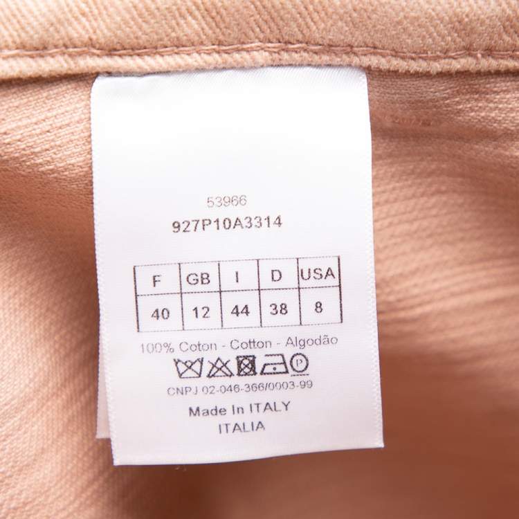 Pre Owned Christian Dior Pink Denim Capri Jeans M