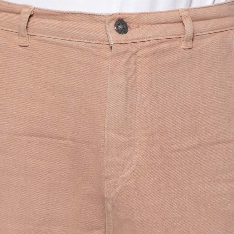Pre Owned Christian Dior Pink Denim Capri Jeans M