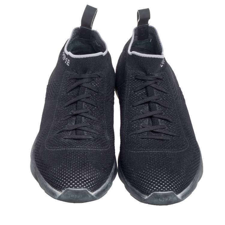Pre Owned Dior Black Knit B21 Socks Low-Top Sneakers Size 41.5