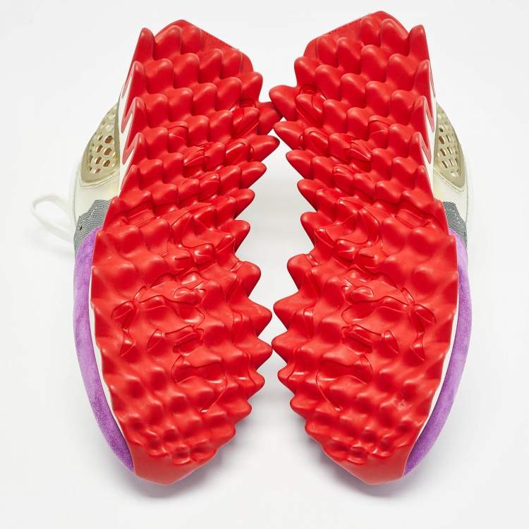 Pre Owned Christian Louboutin Multicolor Leather and PVC Loubishark Sneakers Size 40