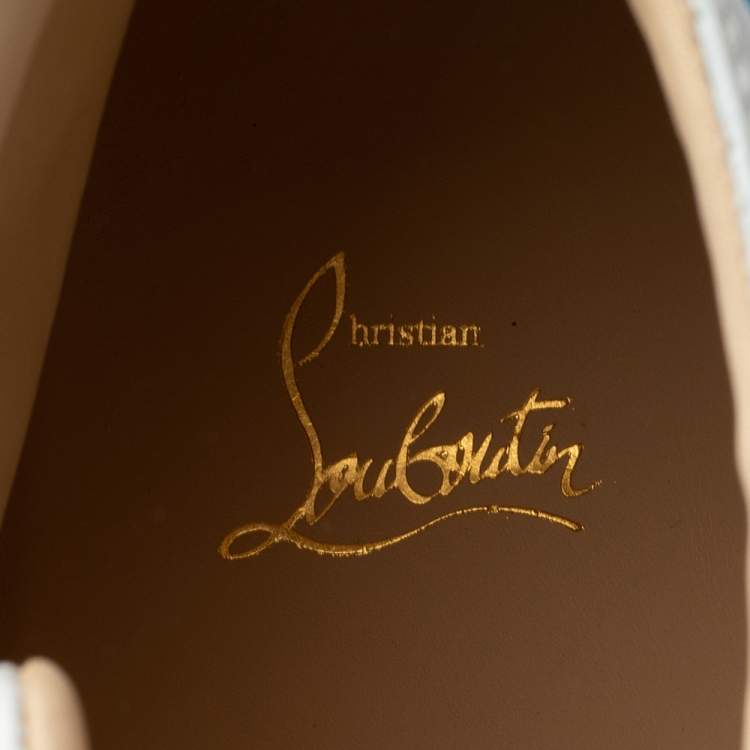 Pre Owned Christian Louboutin Multicolor Floral Canvas and Leather Rantus High Top Sneakers Size 42