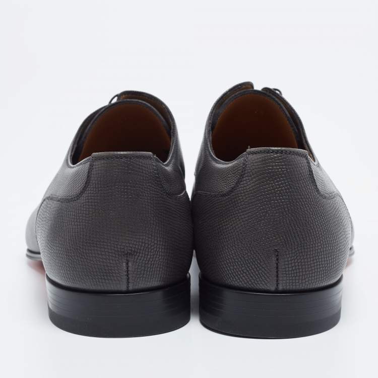 Pre Owned Christian Louboutin Dark Brown Surcity Minigraine Derby Size 43