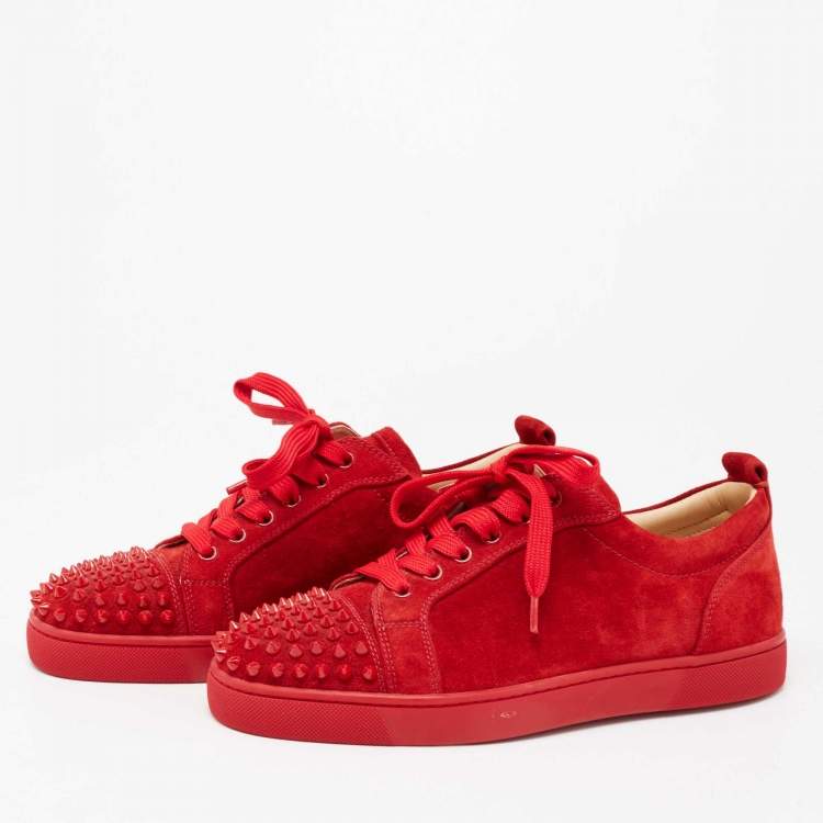 Christian Louboutin Men's Louis Junior Spikes Red Sole Sneakers