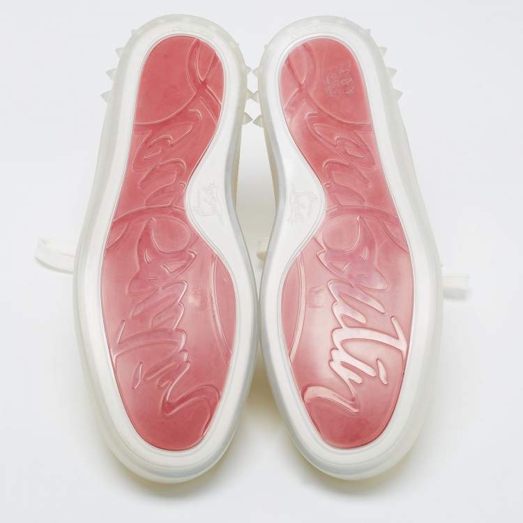 مملوكة مسبقًا Christian Louboutin Multicolor Leather and Rubber Vida Viva Sneakers Size 43.5