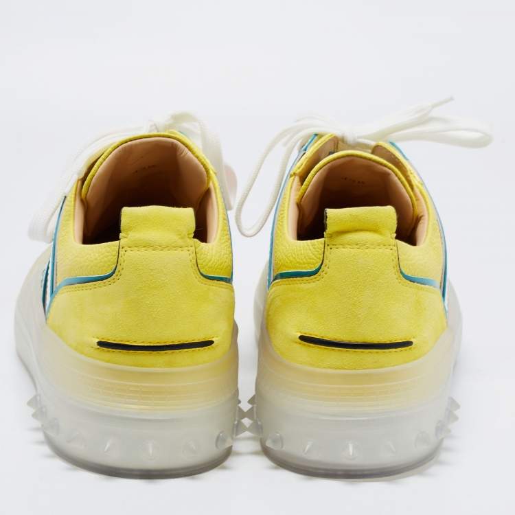 مملوكة مسبقًا Christian Louboutin Multicolor Leather and Rubber Vida Viva Sneakers Size 43.5