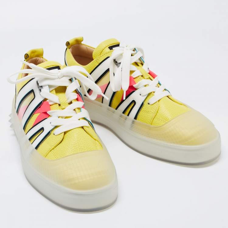 مملوكة مسبقًا Christian Louboutin Multicolor Leather and Rubber Vida Viva Sneakers Size 43.5