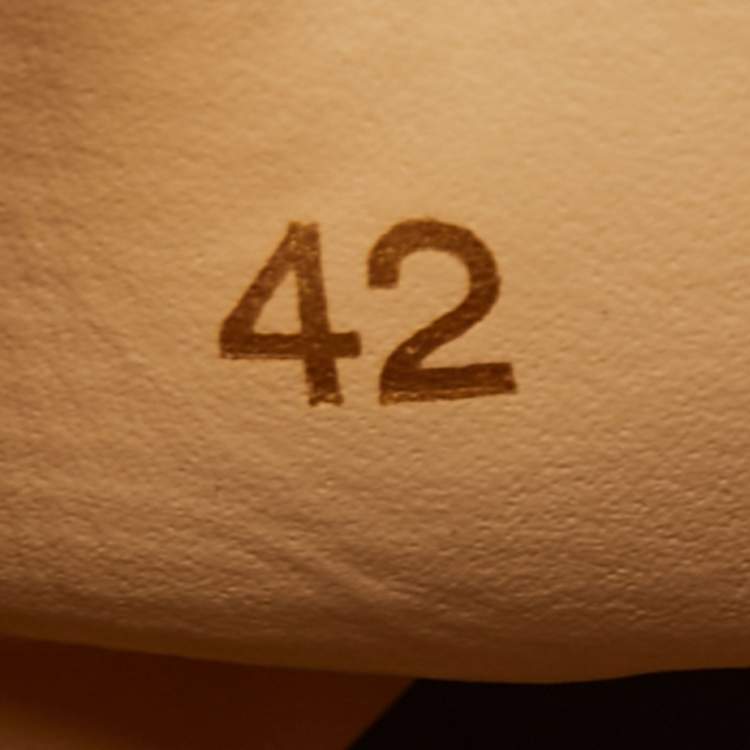 Pre Owned Christian Louboutin Tricolor Leather Vida High Top Sneakers Size 42