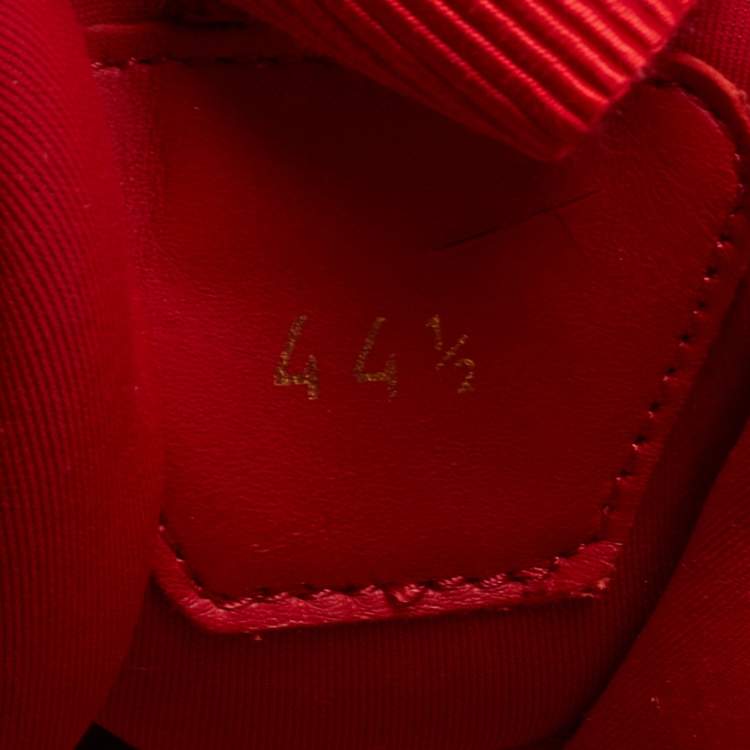 مملوكة مسبقًا Christian Louboutin Multicolor Leather and Lurex Fabric Runner Flat Low Top Sneakers Size 44.5