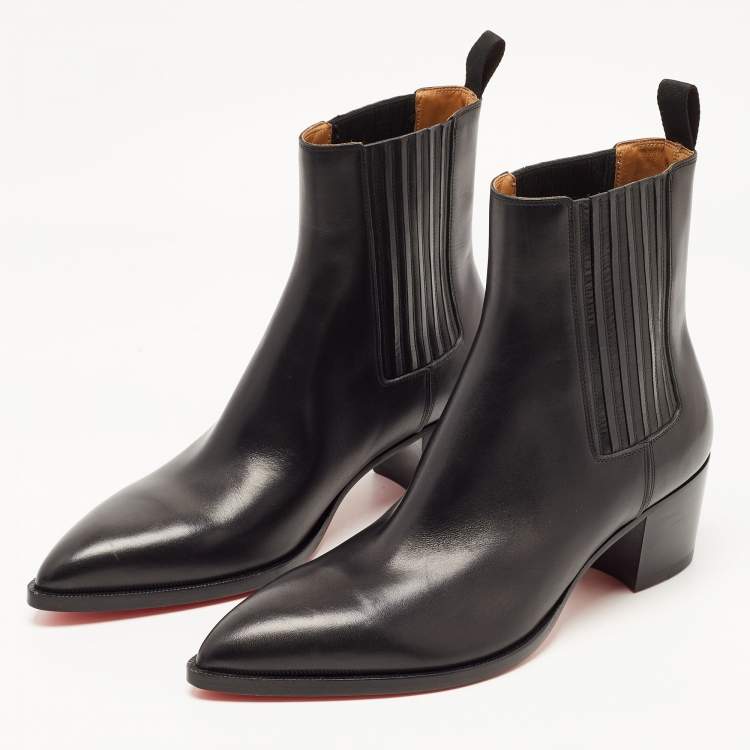 Christian Louboutin Leather Ankle Boots in Black for Men