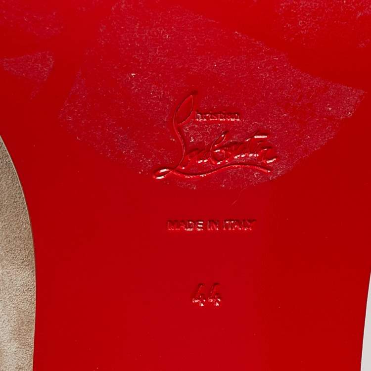 Pre Owned Christian Louboutin Grey Suede Chelsea Boots Size 44