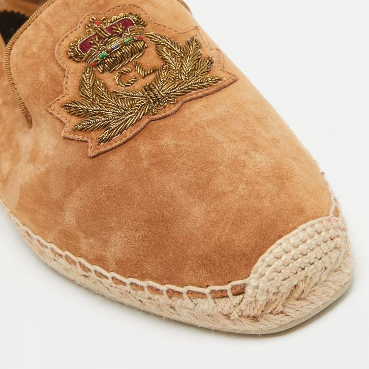 Pre Owned Christian Louboutin Brown Suede Nanou Orlato Espadrille Flats Size 39
