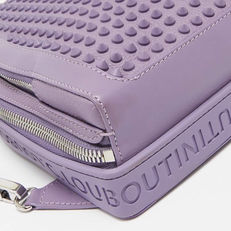 Pre Owned Christian Louboutin Lavender Leather and Rubber Loubifunk Backpack