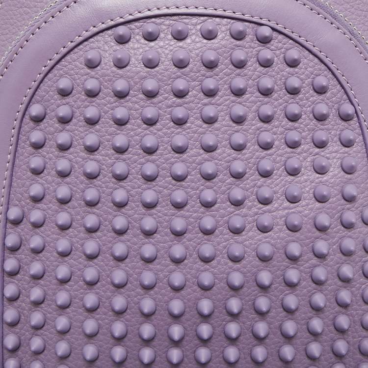 Pre Owned Christian Louboutin Lavender Leather and Rubber Loubifunk Backpack