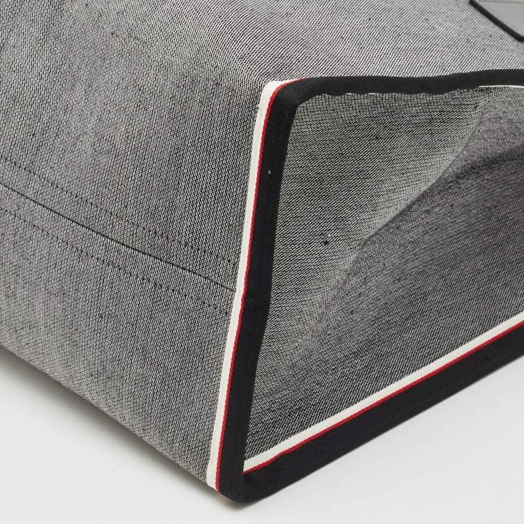Pre Owned Christian Louboutin Grey Canvas Large Nastroloubi Tote